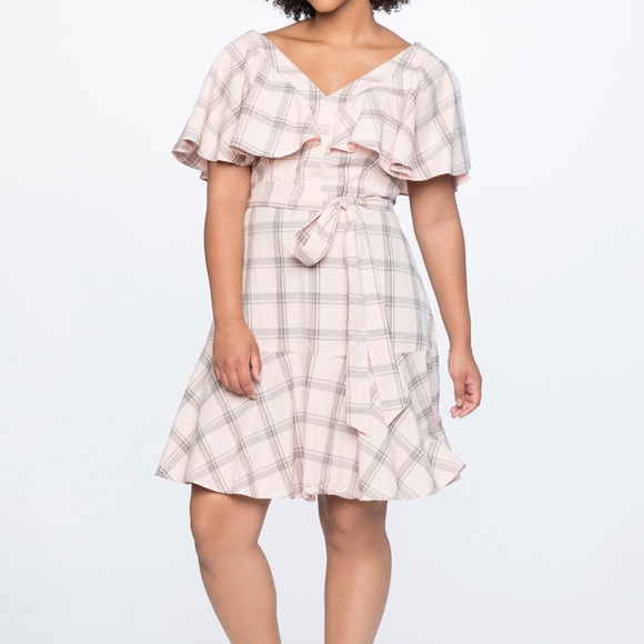 Eloquii Dresses & Skirts - Eloquii pink plaid dress - size 28
